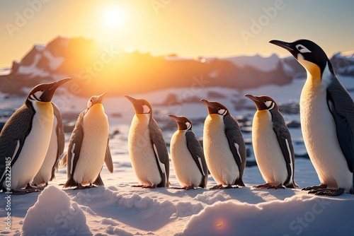 Host visits penguin colony captures. ai generative