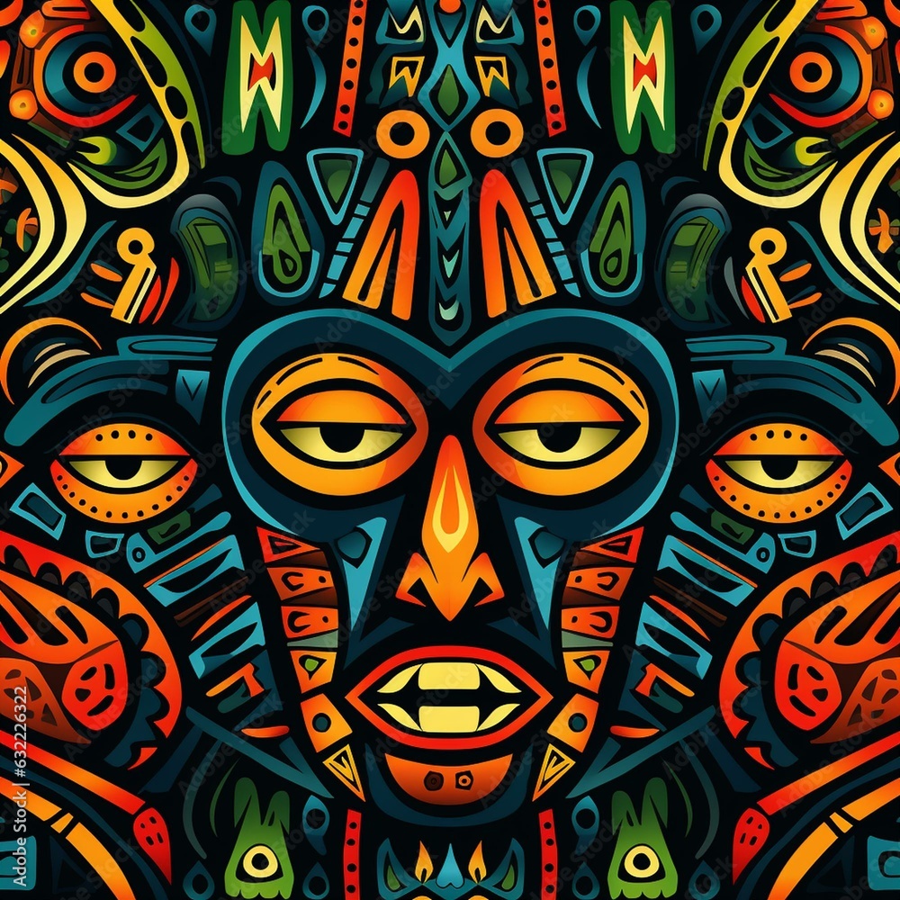 adbstract tribal african pattern wallpaper background