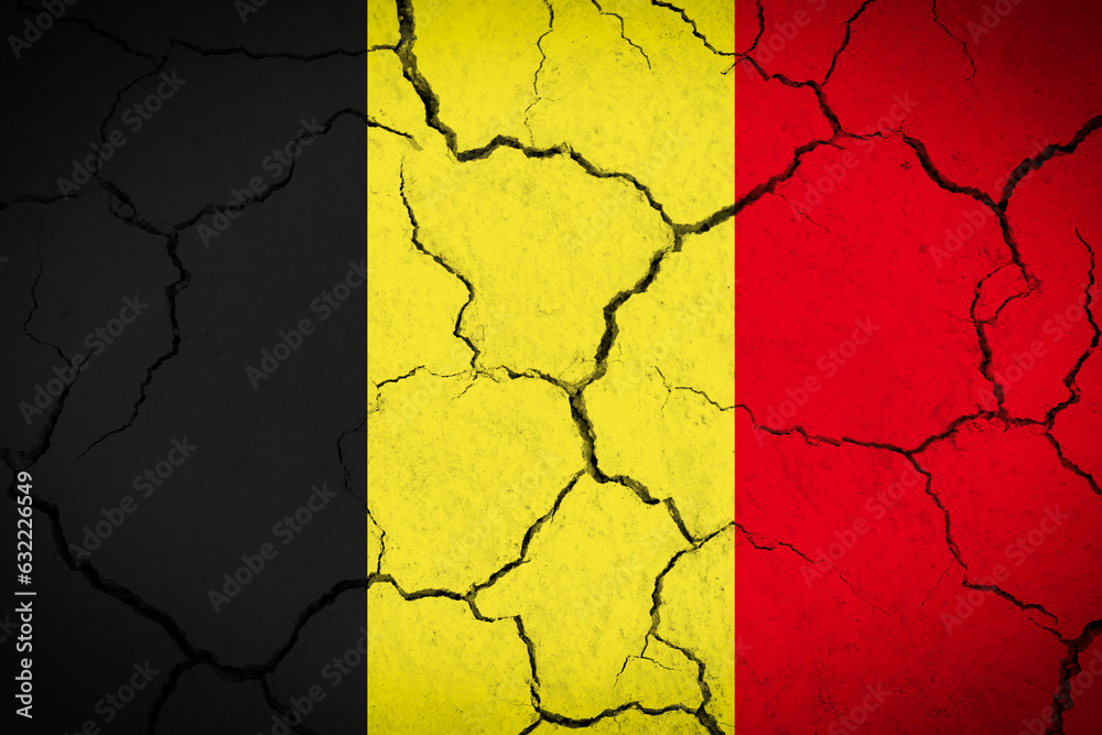 Belgium - cracked country flag Belgium - cracked country flag