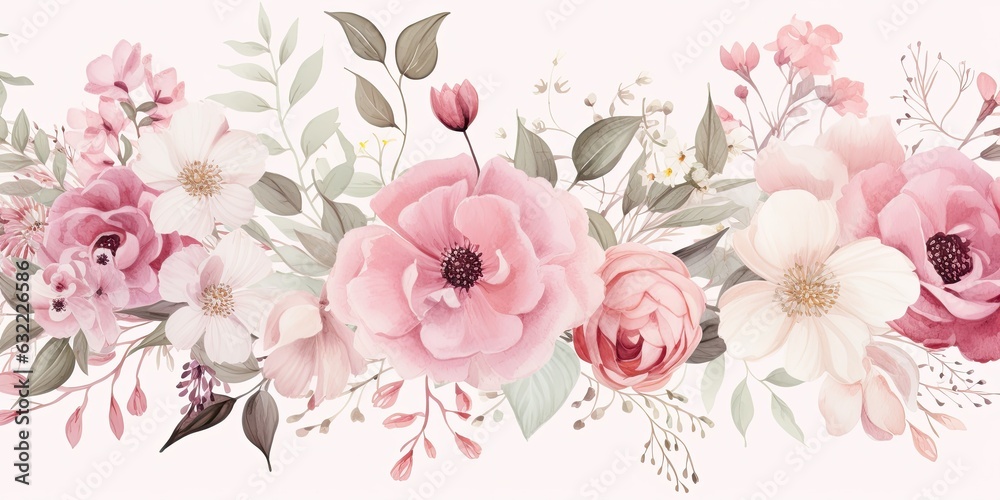 Watercolor Floral Backgrounds: Your Artistic Playground  Generative AI Images