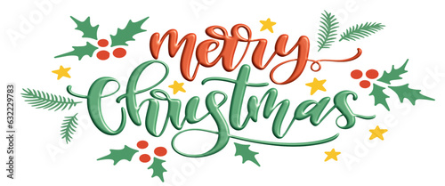 merry christmas lettering