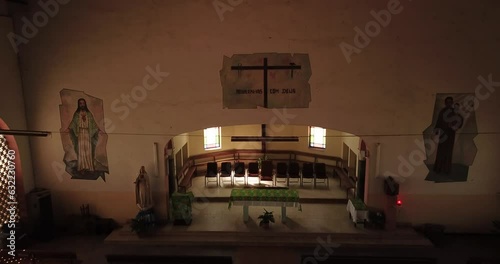 Inside an empty church Benguela Province Catumbela Angola photo