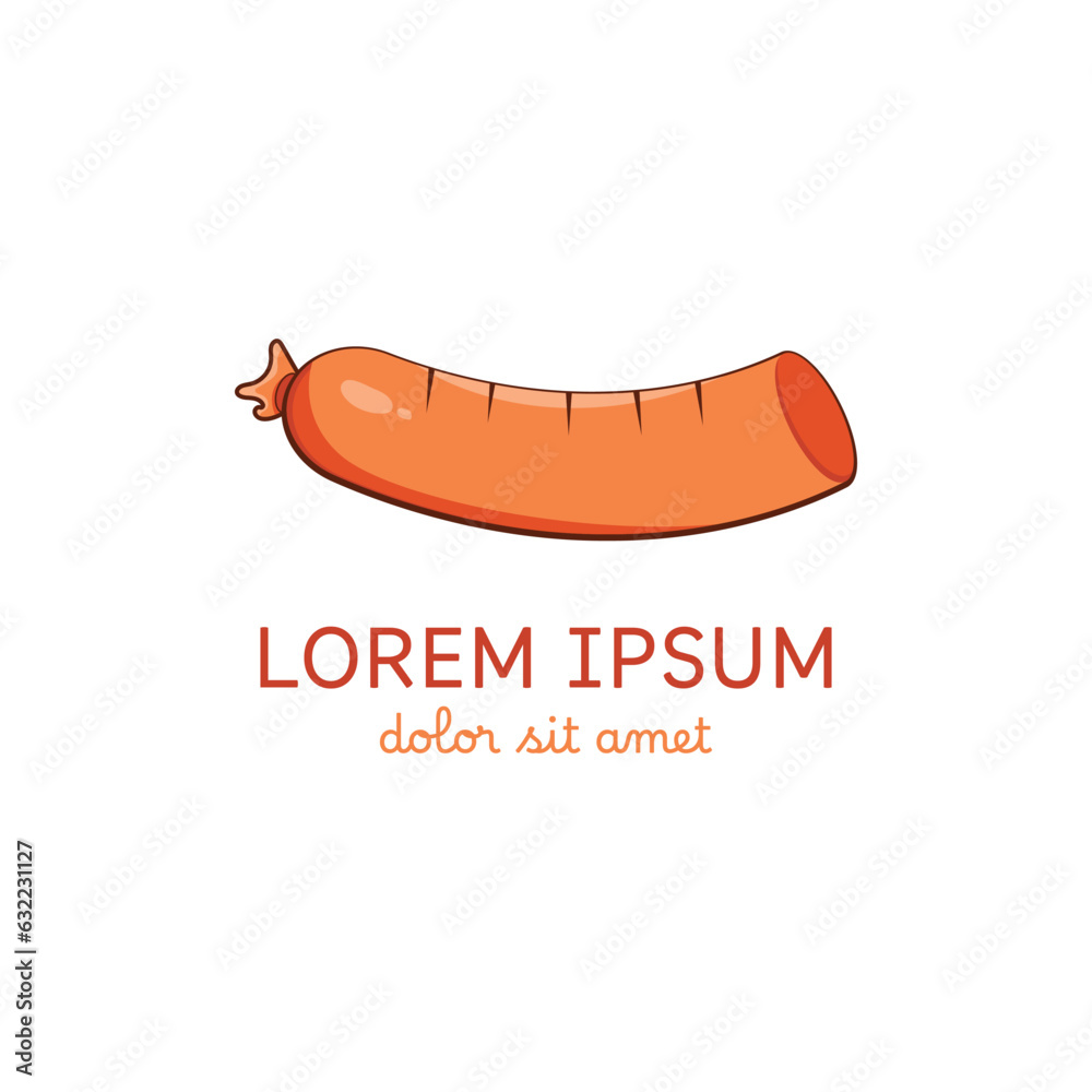 Sausage Logo Template. Street Food Logo Icon. Sausage Logo Template. Street Food Logo Icon.