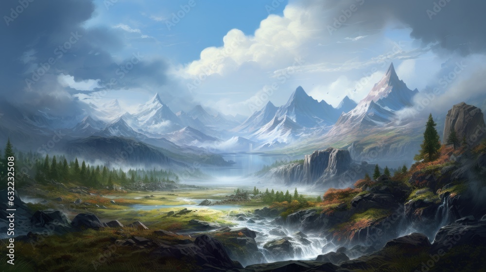 Amazing Fantasy Landscape Game Art