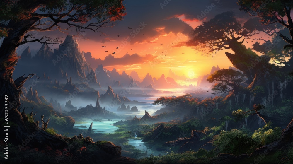 Amazing Fantasy Landscape Game Art