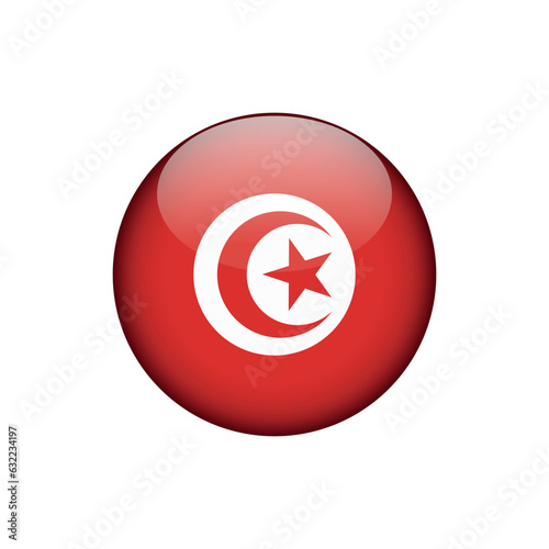 Free Download Tunisia Flag Circle Button Vector Template - GFXLoad