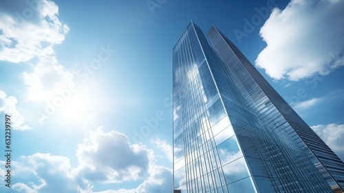 Tall building and behind it a beautiful and sky