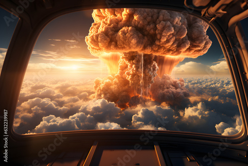 atomic bomb explosion AI generated art