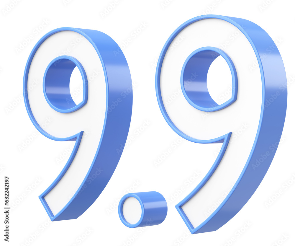 9.9 sale. September sale. 3D illustration. 9.9 sale. September sale. 3D illustration.