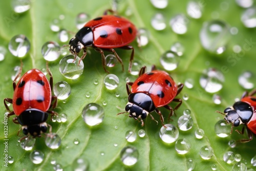 ladybugs feasting on aphids in a garden