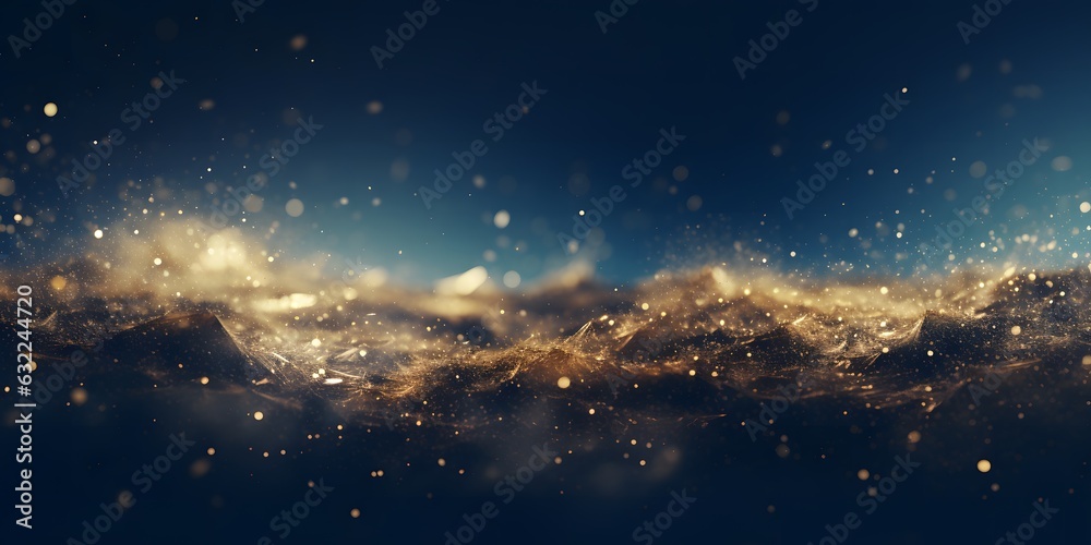 abstract background with Dark blue and gold particle. abstract background with Dark blue and gold particle.