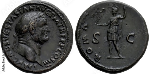 Sestertius of Vespasian photo