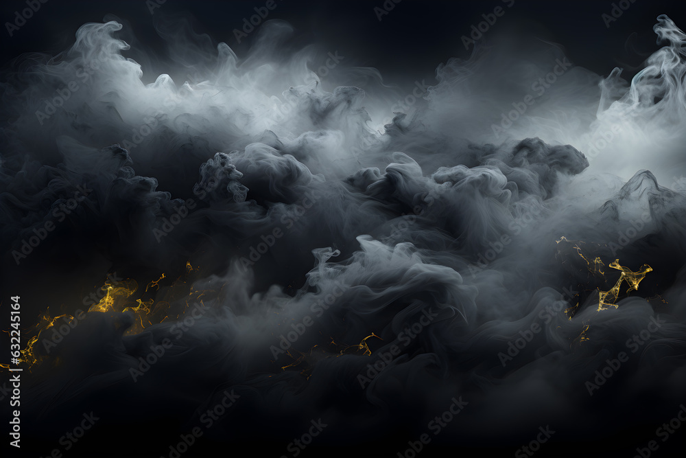 Fototapeta premium dark storm cloud illustration ,the sky is filled with dark clouds background ,generative ai
