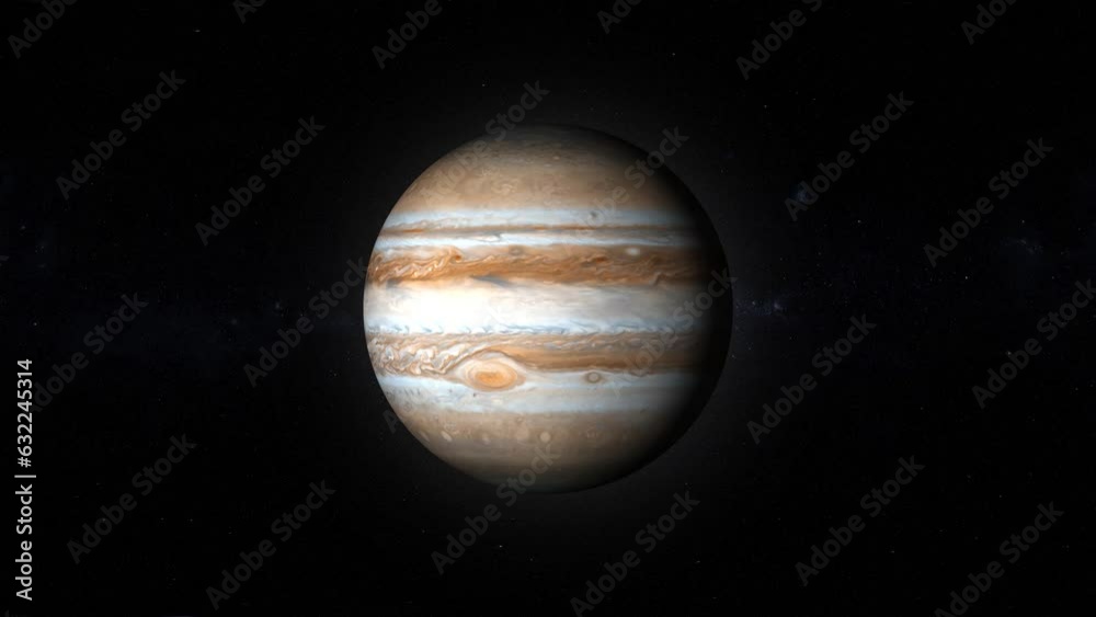 Planet Jupiter. Elements of this video furnished by NASA. Giant Jupiter in space with it's moons Planet Jupiter. Elements of this video furnished by NASA. Giant Jupiter in space with it's moons