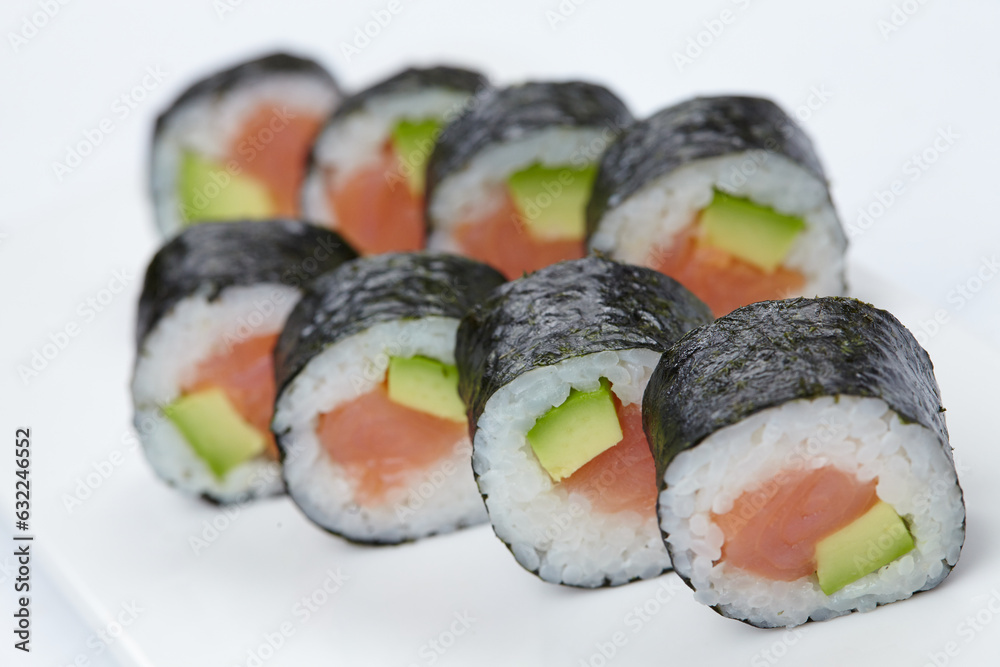 tasty sushi on the white tasty sushi on the white