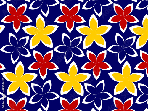 Seamless plumeria flower pattern.