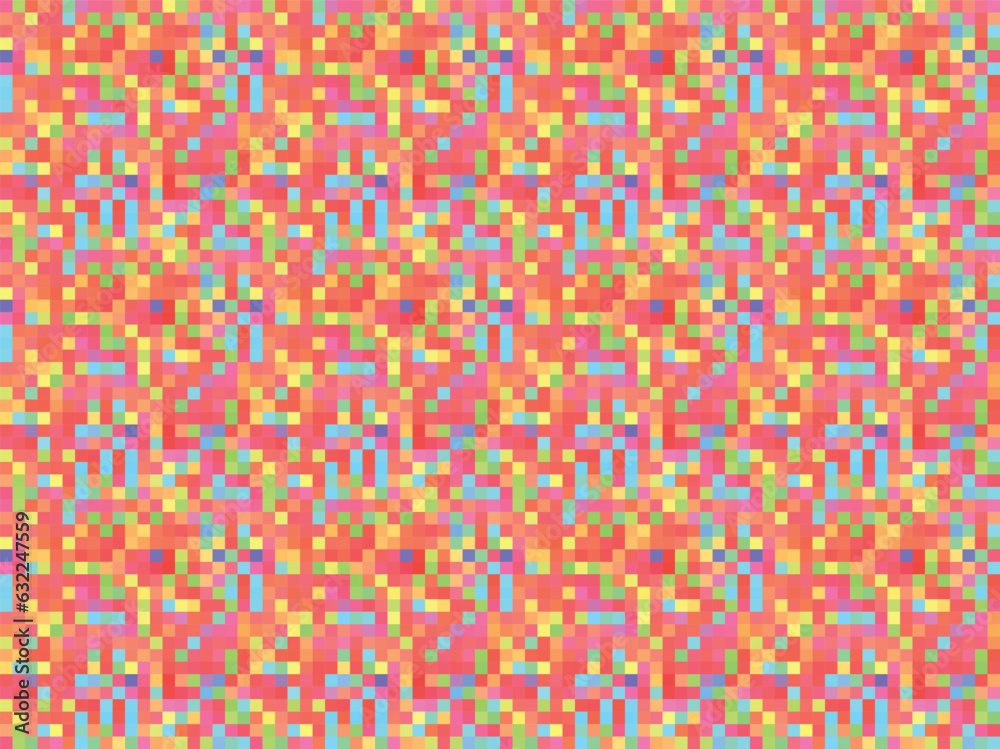 Fototapeta premium Pixelated Colorful Vibrant Geometric grid modern abstract pixel Noise Vector texture, Tile seamless pattern background