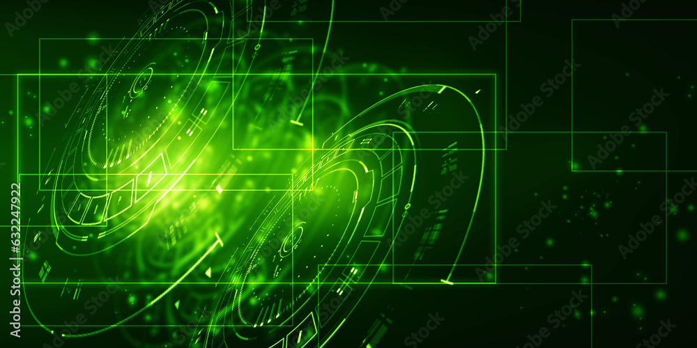 2d illustration Abstract futuristic electronic circuit technology background 2d illustration Abstract futuristic electronic circuit technology background