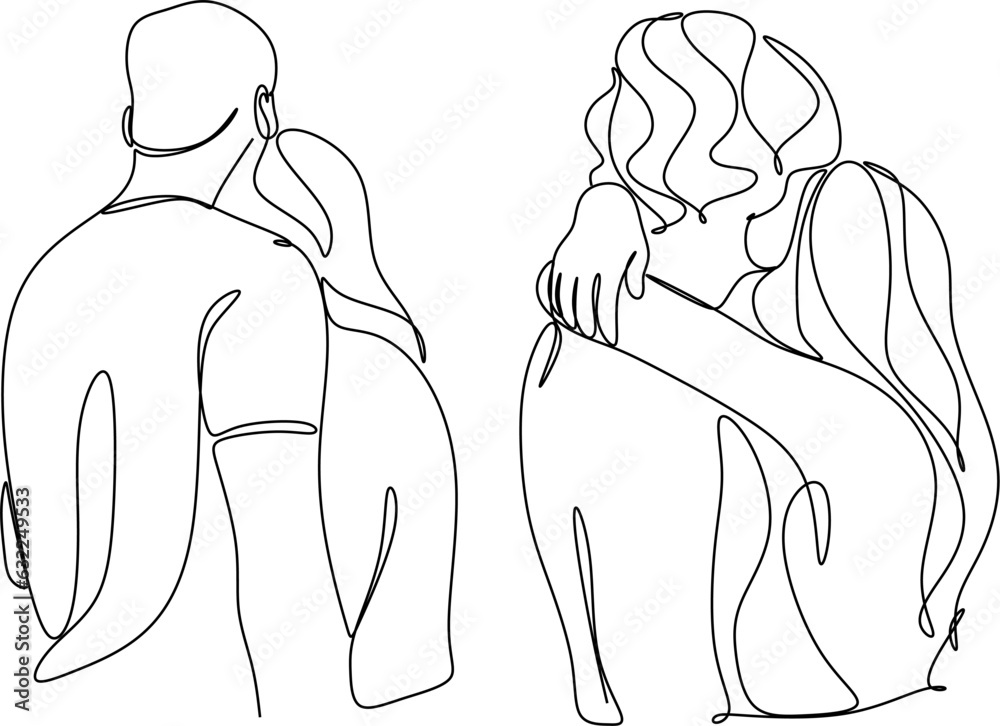 Portrait Of Happy Couple In Continuous Line Art Drawing Style Man In happy-couple-free-photo-on-pixabay-pixabay