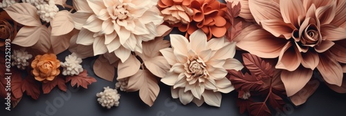 Autumn Flower Background with Muted Color Palette AI Generated © AlexandraRooss