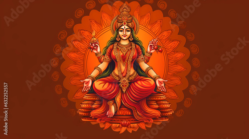 Indian Hindu Goddess Lakshmi | Generative AI