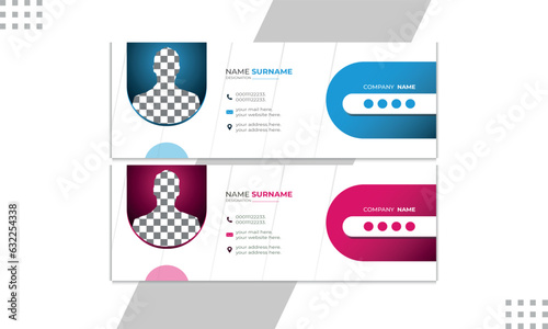 Business Email Signature Design Template Email Signature Design Template Business Email Signature Design Template Modern and minimalist or email footer template. Blue bundle email signature design.	