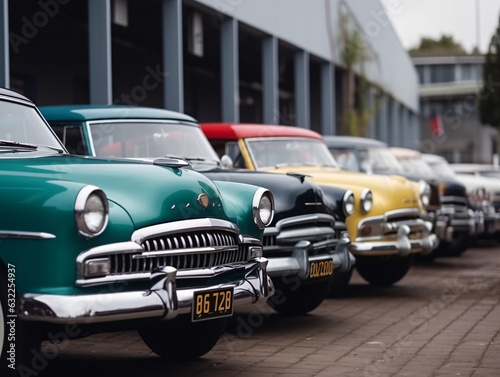 Vintage car exhibition with classic models © Noah
