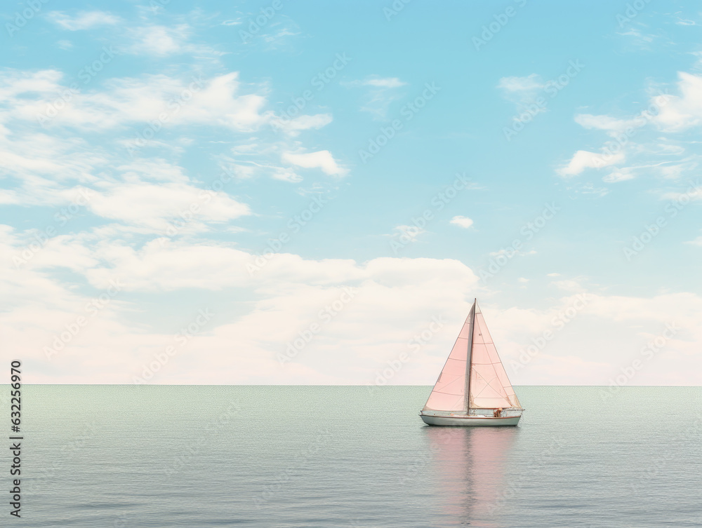 Segelboot am Horizont