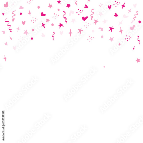 confetti, hearts, stars for promotions and events . party, diary, decorate, event. Vector illustration.