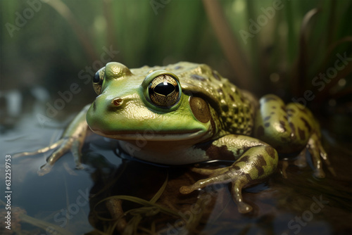 a frog in a swamp