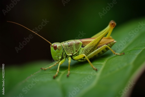 a grasshopper on a leaf © imur