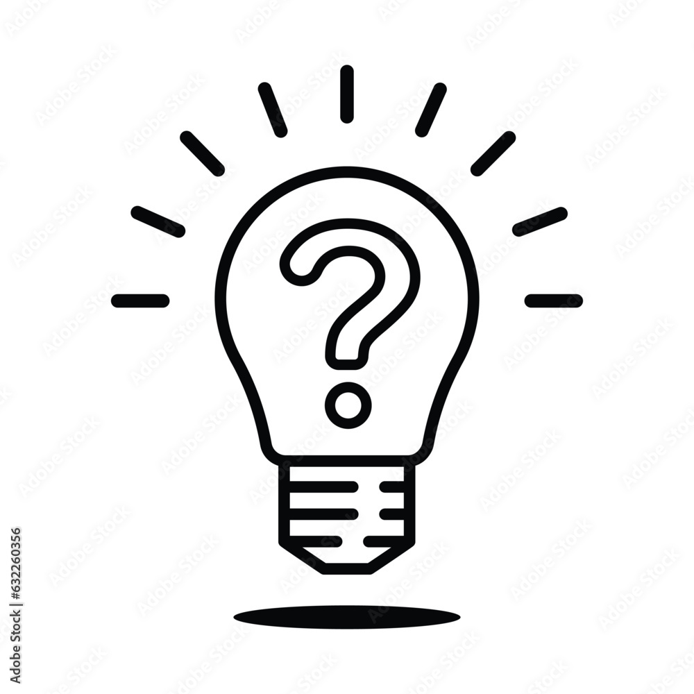 quiz icon with thin line minimal light bulb. linear trend modern simple lineart think outside the box logotype stroke design element isolated on white. concept of expert pictogram or visionary symbol quiz icon with thin line minimal light bulb. linear trend modern simple lineart think outside the box logotype stroke design element isolated on white. concept of expert pictogram or visionary symbol