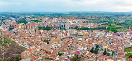 Panoramic aerial view from the castle of Monzon  Spain photo
