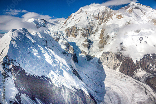 Snow covered mountains in Kluane National Park photo