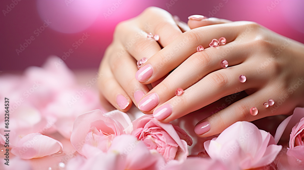 Manicure, Hands spa Beautiful woman hands, soft skin, Healthy Woman hands. Beauty salon. Beauty treatment. Female nails with beautiful french manicure. Generative AI Manicure, Hands spa Beautiful woman hands, soft skin, Healthy Woman hands. Beauty salon. Beauty treatment. Female nails with beautiful french manicure. Generative AI