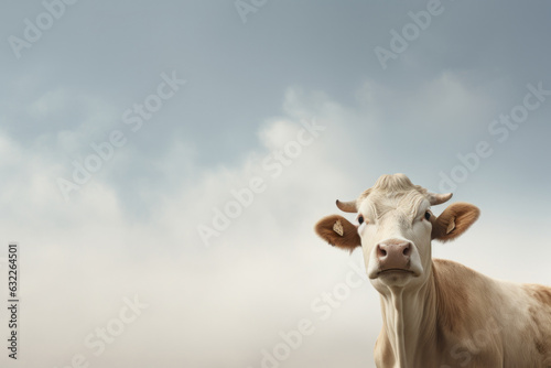 portrait of a brown cow