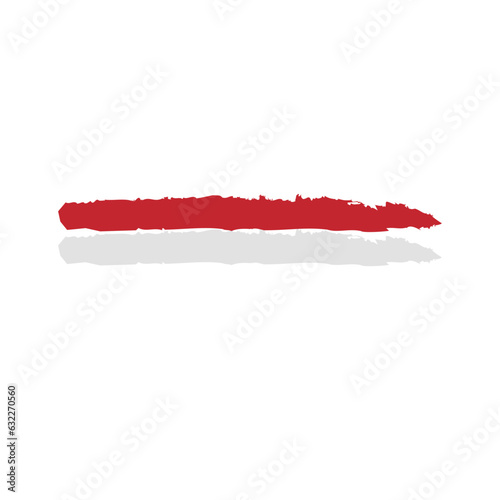Indonesian Flag with Brush paint texture