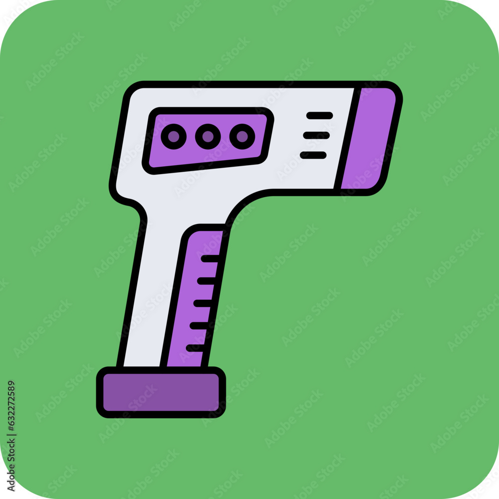 Obraz premium Thermometer Gun Icon