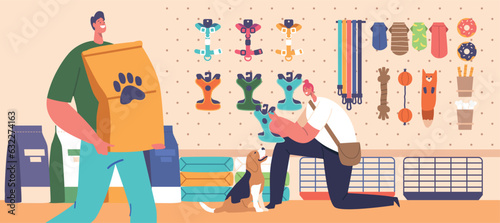 Owners And their Pets Explore A Store Together, Browsing Toys, Treats, And Accessories. Characters Select Their Favorite