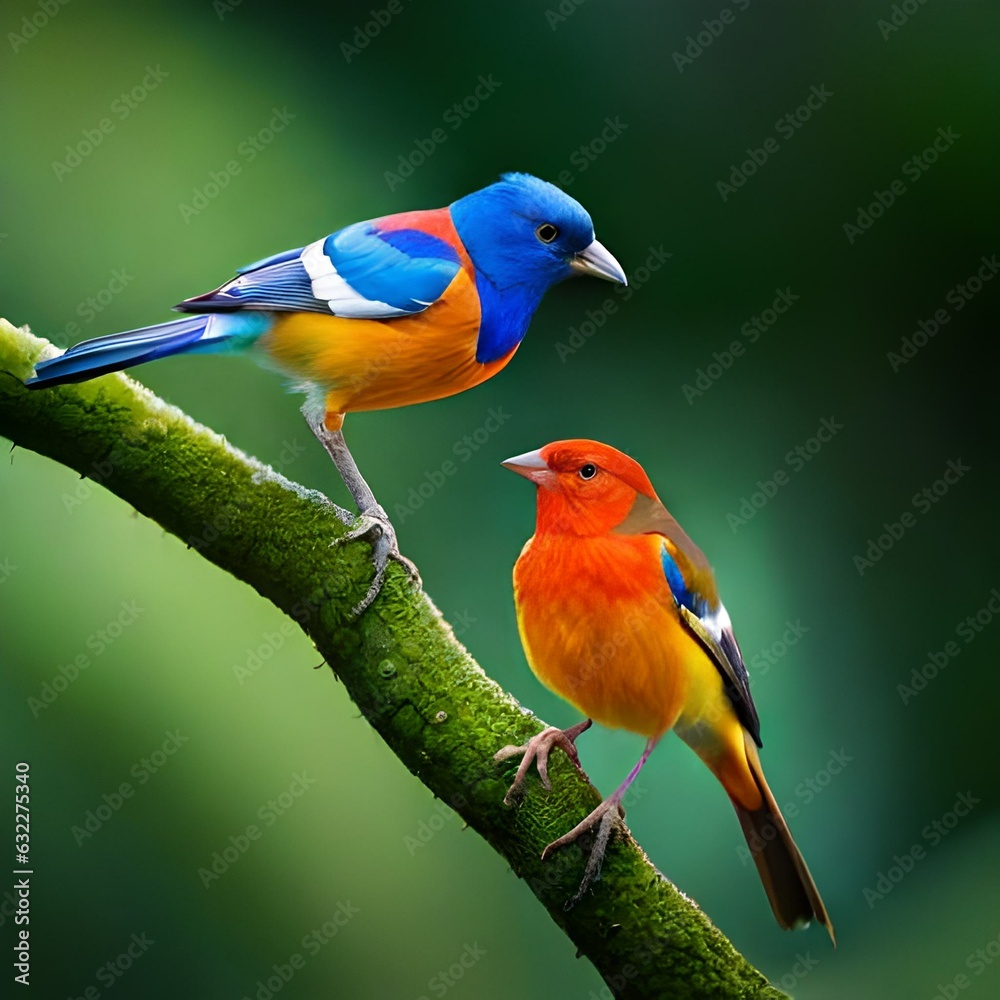Obraz premium blue and yellow bird