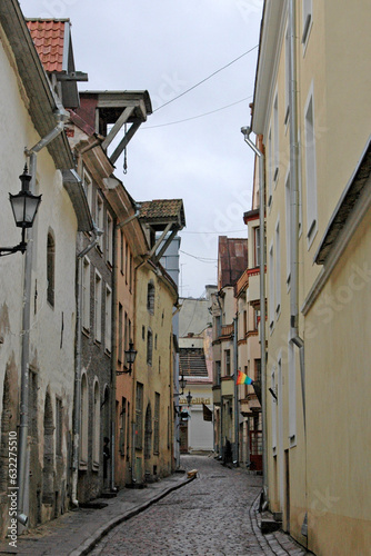 Historical houses along M    rivahe in the old town of Tallinn
