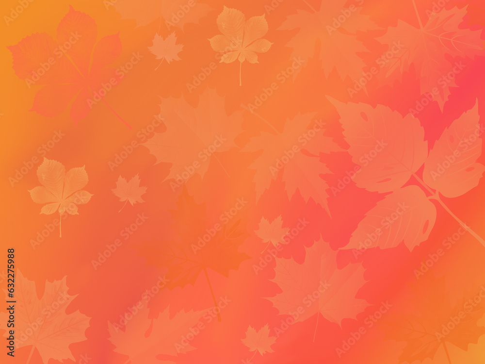 Bright background with autumn leaves