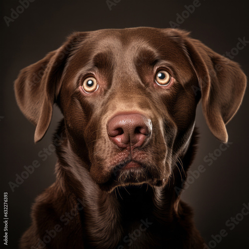 Clipart - a cute dog with a black background, showcasing its expressive face