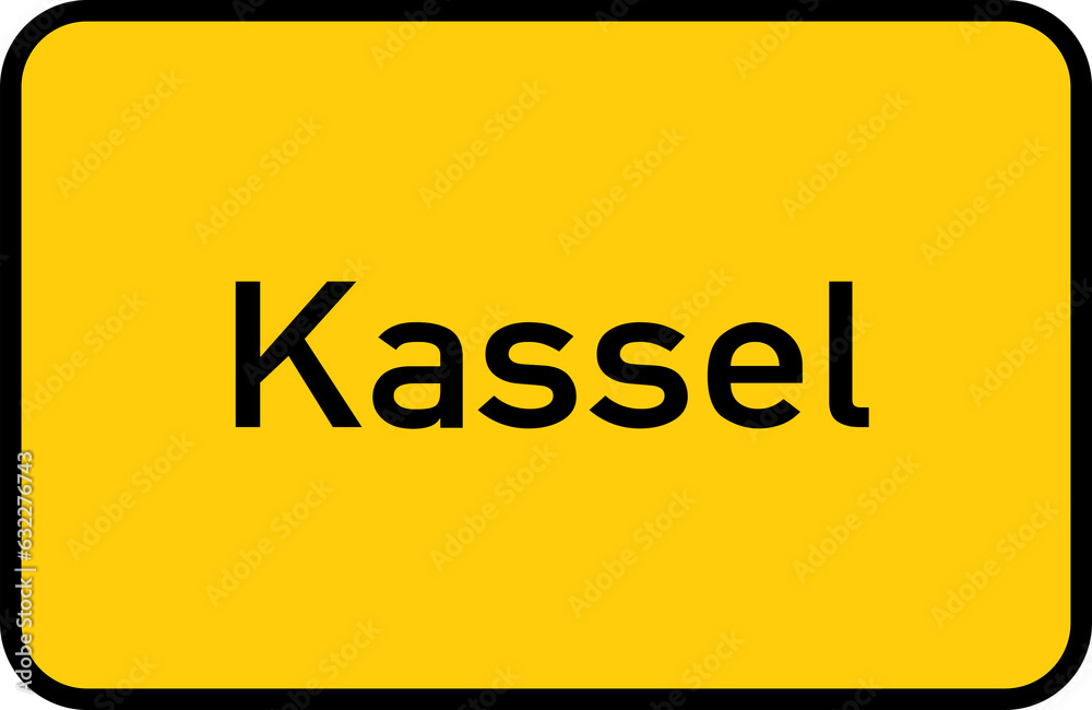 City sign of Kassel - Ortsschild von Kassel City sign of Kassel - Ortsschild von Kassel