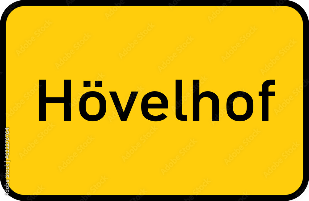 City sign of Hövelhof - Ortsschild von Hövelhof City sign of Hövelhof - Ortsschild von Hövelhof