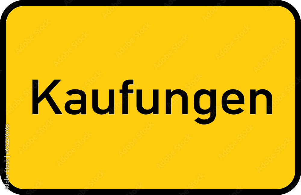 City sign of Kaufungen - Ortsschild von Kaufungen City sign of Kaufungen - Ortsschild von Kaufungen