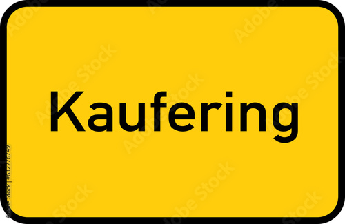 City sign of Kaufering - Ortsschild von Kaufering photo