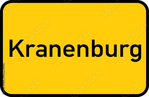 City sign of Kranenburg - Ortsschild von Kranenburg photo
