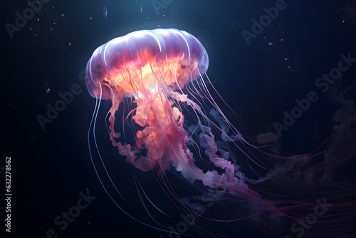 Luminescent jellyfish in the ocean © Patrick Helmholz