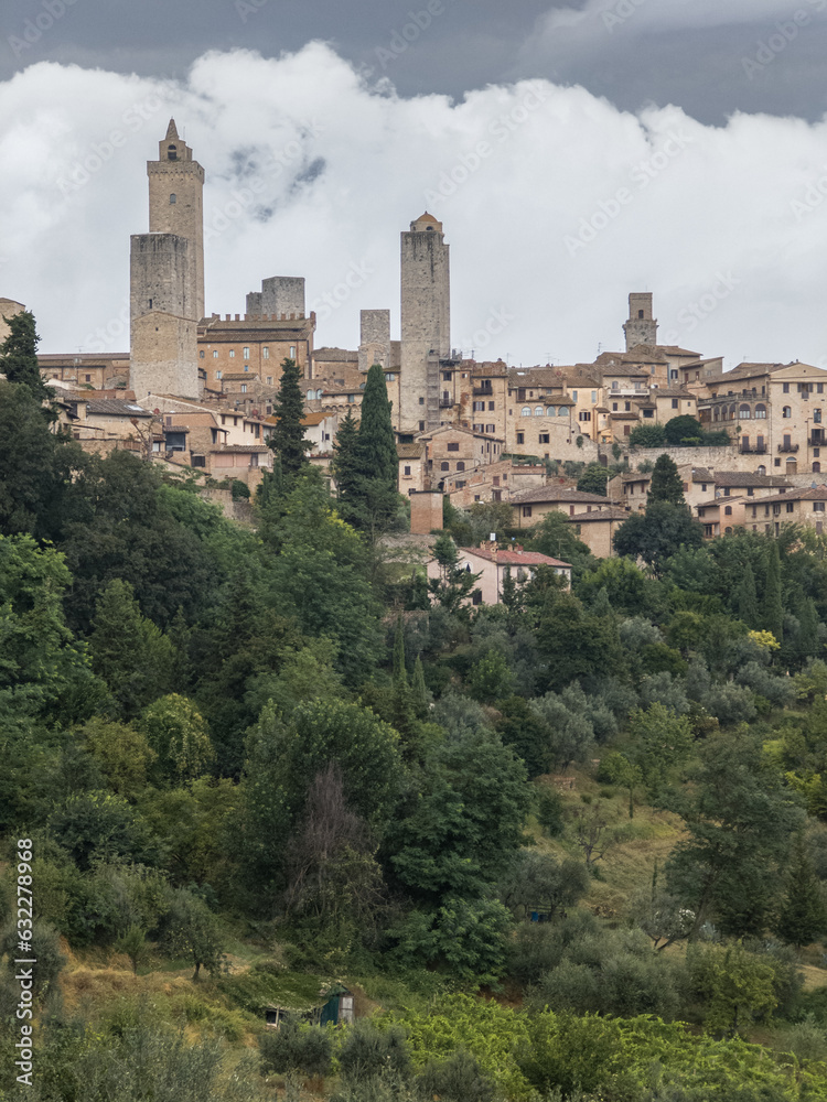 landscapes of Italy. medieval San Gimignano - Tuscany